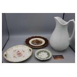 MISC GROUP OF PLATES & PITCHER MISC GROUP OF PLATES & PITCHER