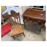 Plank Bottom Chair and Tea Table