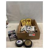 (2) Hockey Pucks, Sealed Box Of 1990-ï¿½91 &