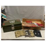 Lot With Cash Box, Textile Cutting Blades &