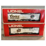 Lionel Coors & Schlitz Reefer Cars