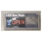 LED Bar Sign (Appears New In Box)