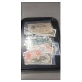 Tray Lot Of Assorted Foreign Currency