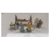 Tray Of Assorted Cast Iron Figurines