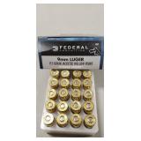 (20) Rounds 9mm Luger Ammo