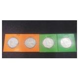 (4) U.S. Silver Franklin Half Dollar Coins (1952,