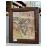 Vintage Signed Buck Artwork