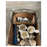 Box Lot With Pfaltzgraff, Norman Rockwell Mugs,