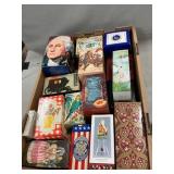 Box Lot Of Avon Decanters & Asst. Products, Santa