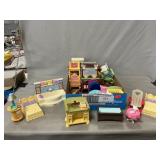 Assorted Fisher-Price Dollhouse Furniture