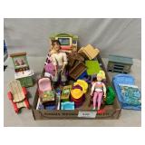 Assorted Fisher-Price Figures, Furniture