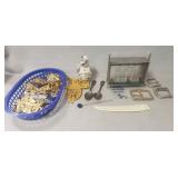 Tray Lot Of Assorted Items Including Vintage Bank