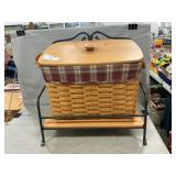 Longaberger Wrought Iron Newspaper Stand With