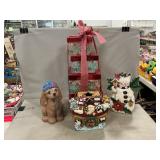 Tin Votive Holders, Ceramic Dog, Gift Tower