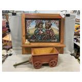 Boydï¿½s Bears Wooden Shelf, Decorative Wagon, Jar