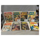 (14) Vintage Dick Tracy Comic Books, Most Golden