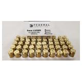 (50) Rounds 9mm Luger Ammo