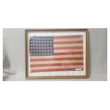 (1) Framed Vintage 48 Star American Flag