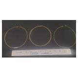 (3) 14K Gold Necklaces (UNVERIFIED)