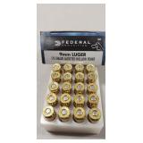 (20) Rounds 9mm Luger Ammo