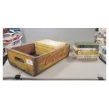 Vintage Wooden Coca-Cola Crate & Assorted Books