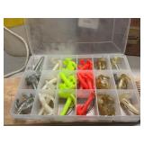 Lot With Floating Live Bait Bucket, Tackle Box