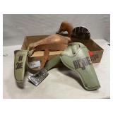 1960ï¿½s Halco Holster, Sheath & Belt, Wooden Duck,