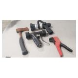 Box Lot Of Assorted Hardware, Water Hose Nozzles,