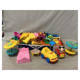 Fisher Price Assorted Vehicles, Furniture,