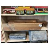 (3) Wooden Shelves (1 Is Sticky Paper n Top