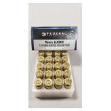 (20) Rounds 9mm Luger Ammo