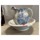 Ironstone Pitcher & Bowl