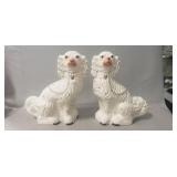 (2) Vintage Ceramic StafFisher Spaniel Dog