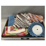 Lot Of Crocheted Pieces, Material