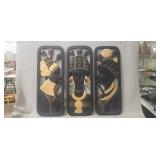 (3) Decorative Wall Hangers (7.5"ï¿½19.5" Each)