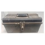 Plastic Tool Box w/ Assorted Tools & More