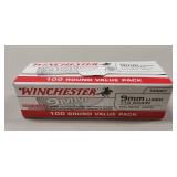 (100) Rounds 9mm Luger Ammo (Factory Sealed)