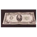 (1) 1934 U.S. Twenty Dollar Bill