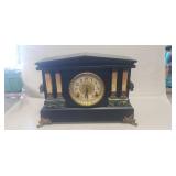(1) Vintage Ingraham Mantle Clock (No Key)
