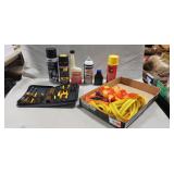 Tray Of Assorted Items Including Tie-Down Straps,