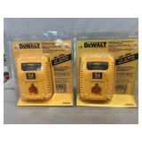 Pair Of New DeWalt 1-Hour Vehicle Chargers