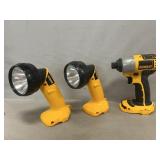 DeWalt Cordless Impact Driver & (2) Worklights