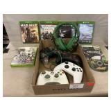 (7) XBox One & XBox 360 Games, Camo Headphones,