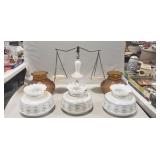 Box Lot Of (5) Assorted Glass Lamp Shades & (1)