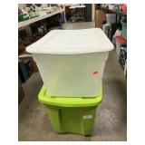 Pair Of Plastic Storage Totes