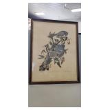 (1) Vintage Framed Print (21.5"×27")