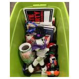 Tote With Books, Vase (Italy), Holiday Plushies,