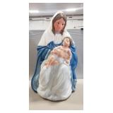 (1) "Mary w/ Baby Jesus" Blow Mold (26" Tall)