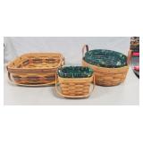 (3) Longaberger Baskets