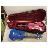 Pink Student Violin, Kahuna Ukulele